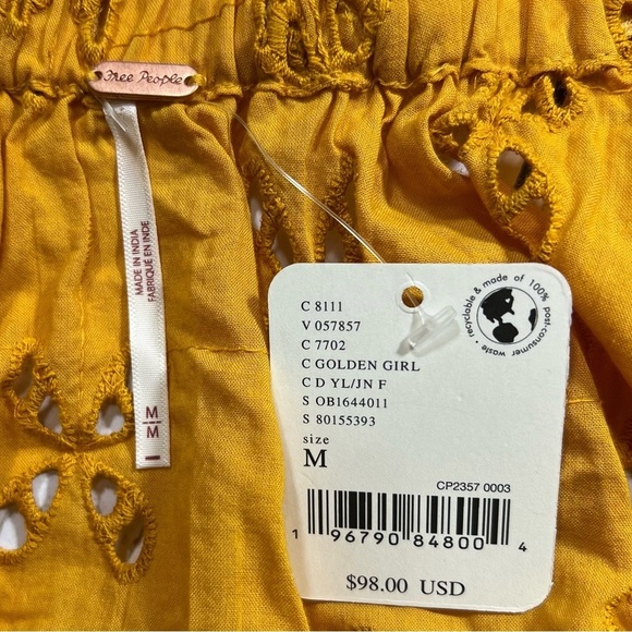 Free People | Prairie Cottagecore Coastal Cowgirl Gardenia Top Golden Girl | M - Picture 11 of 12